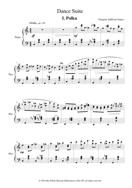 Gregory Sullivan Isaacs Dance Suite From The Yellow Rose Of Tewas For Solo Piano Page 2