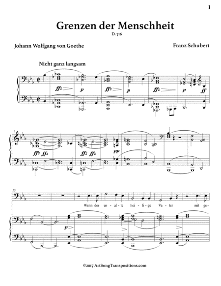 Grenzen Der Menschheit D 716 E Flat Major Bass Clef Page 2