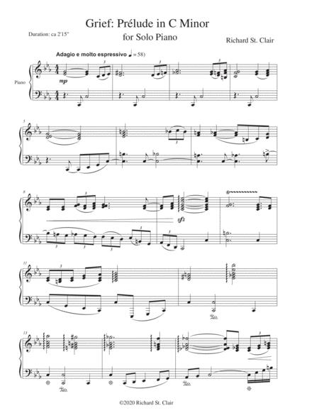 Grief Prlude In C Minor For Solo Piano Page 2