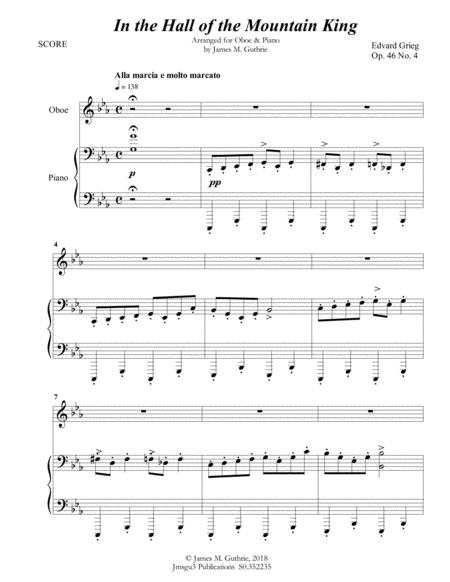 Grieg Hall Of The Mountain King From Peer Gynt Suite For Oboe Piano Page 2