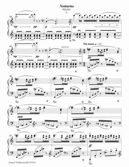 Grieg Notturno Op 54 No 4 For Alto Flute Piano Page 2