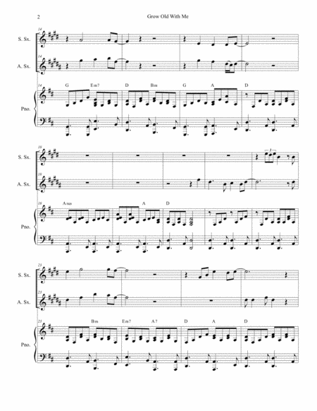 Grow Old With Me Duet For Soprano And Alto Saxophone Page 2