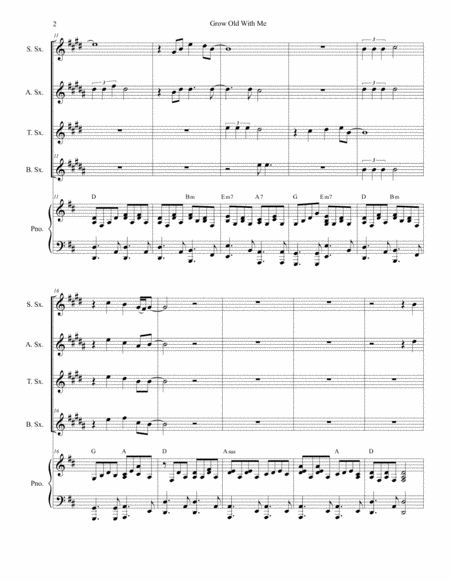 Grow Old With Me For Saxophone Quartet Page 2