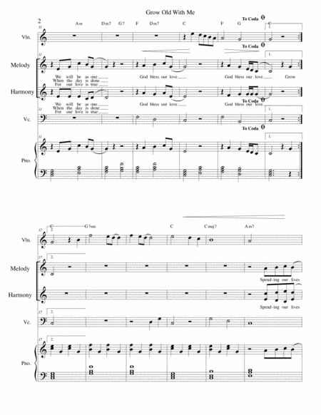 Grow Old With Me With Vocal Duet Cello Violin And Piano Page 2