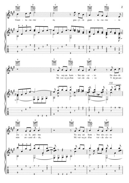 Guantanamera Guitar Fingerstyle Page 2