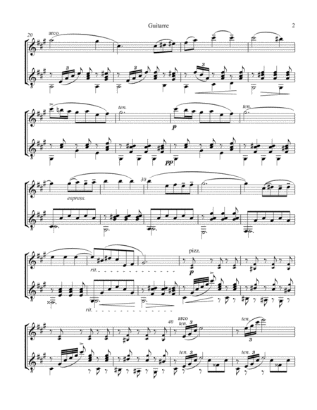 Guitarre Op 45 No 2 For Violin And Guitar Page 2