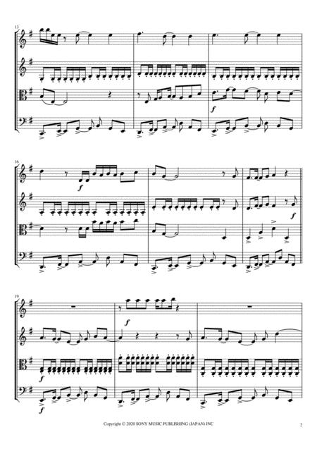 Gurenge By Lisa Opening Song Of Demon Slayer For String Quartet Page 2