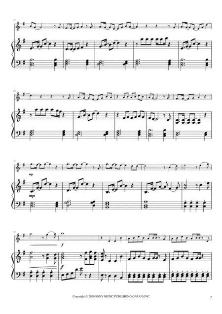 Gurenge By Lisa Opening Song Of Demon Slayer For Violin And Piano Page 2