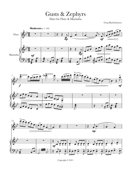 Gusts Zephyrs For Flute Marimba Page 2