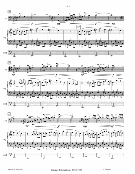 Guthrie Chaconne For Cello Organ Page 2