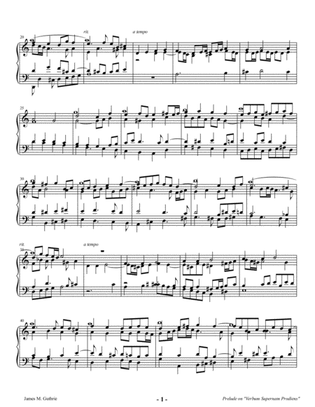 Guthrie Organ Prelude On Verbum Supernam Prodiens Page 2