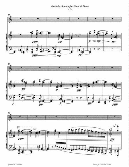 Guthrie Sonata For French Horn Piano Page 2