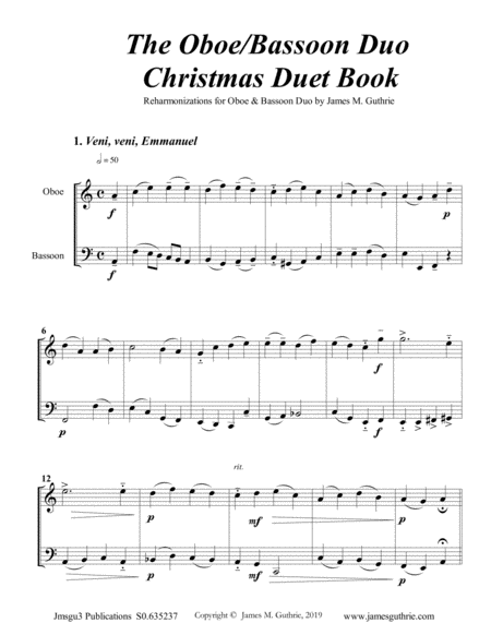 Guthrie The Oboe Bassoon Duo Christmas Duet Book Page 2