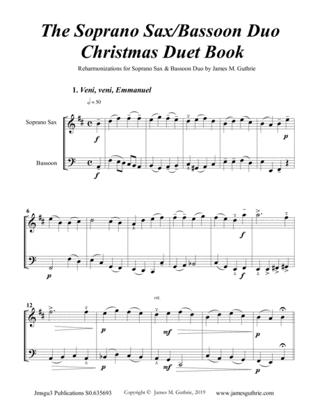 Guthrie The Soprano Sax Bassoon Duo Christmas Duet Book Page 2
