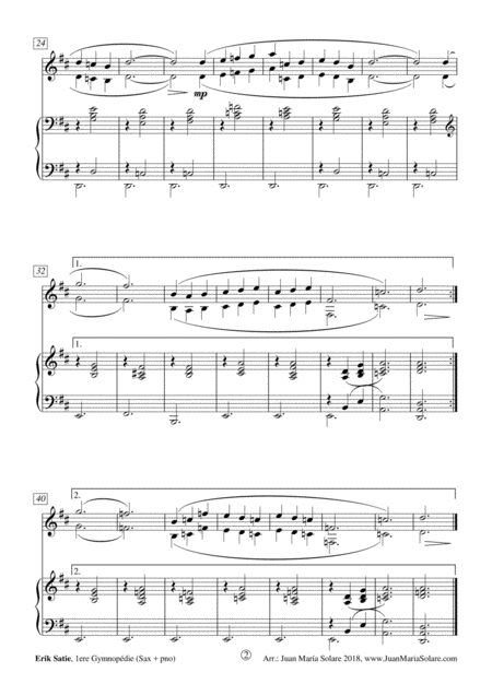 Gymnopedie No 1 Alto Sax Piano Page 2