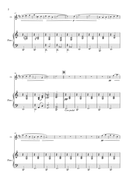 Gymnopedie No 1 For Clarinet In B Flat And Piano Page 2