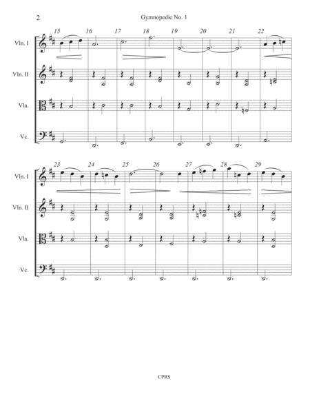 Gymnopedie No 1 String Quartet Trio Page 2