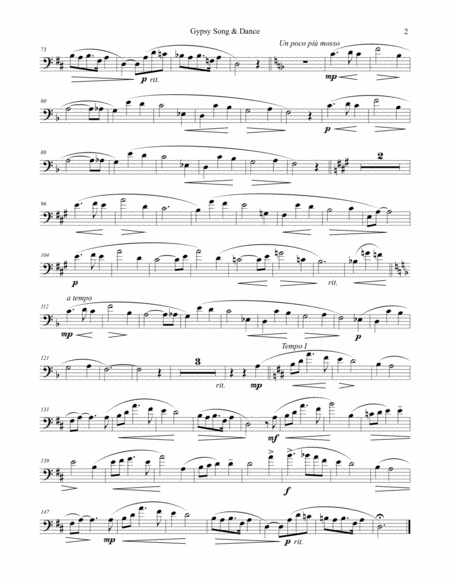 Gypsy Song And Dance For Euphonium And Piano Page 2