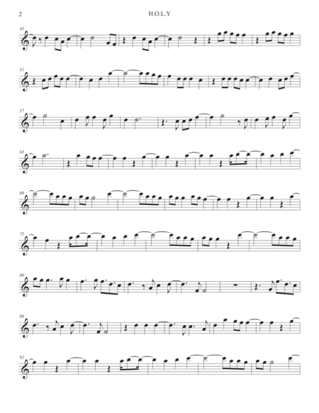 H O L Y Easy Key Of C Trumpet Page 2