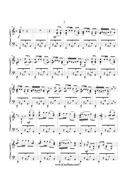 Habanera Bizet Icanpiano Style Page 2