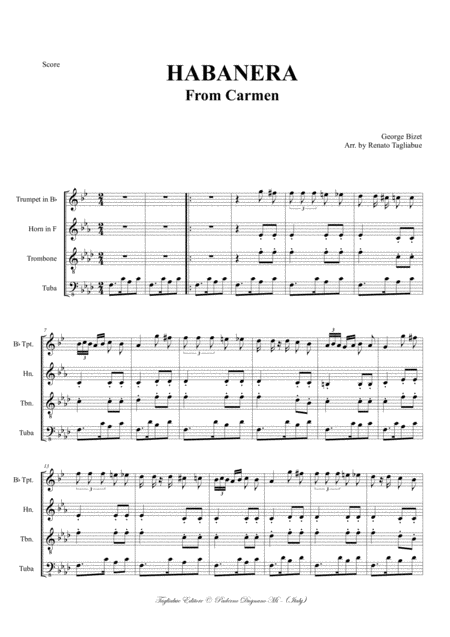 Habanera From Carmen For Brass Quartet Page 2