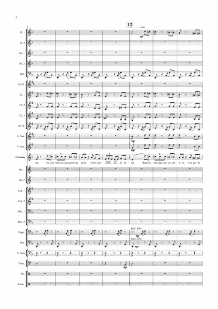 Habanera From Carmen G Bizet For Soprano And Concert Band Page 2