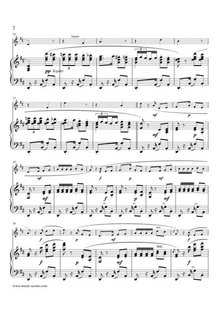 Habanera From Carmen Oboe And Piano Page 2