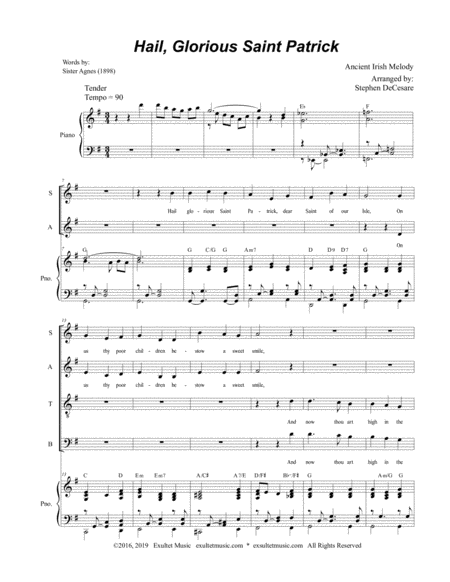 Hail Glorious Saint Patrick For Satb Page 2