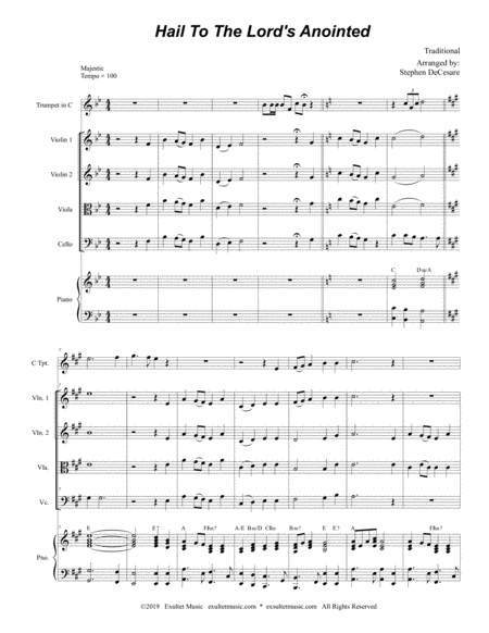 Hail To The Lords Anointed For String Quartet And Piano Page 2