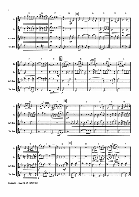Halleluja Sophisticated Arrangement Of Cohens Classic Wind Quartet Page 2