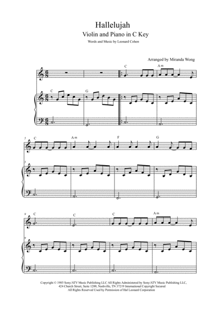 Hallelujah Alto Saxophone Concert Key With Piano Accompaniment Page 2