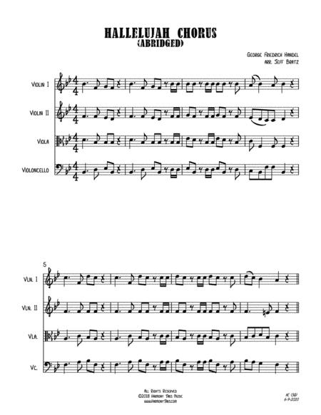 Hallelujah Chorus Abridged String Quartet Page 2