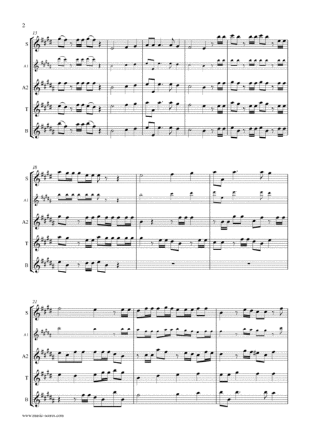 Hallelujah Chorus Sax Quartet D Ma Page 2