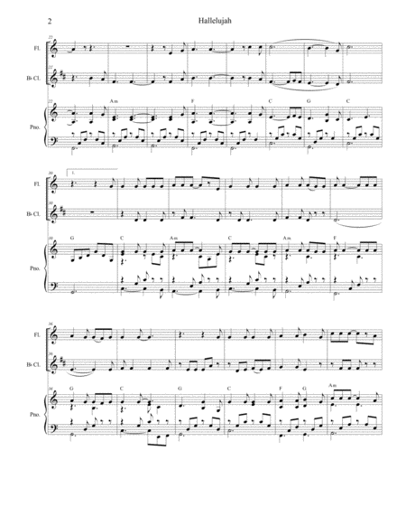 Hallelujah Duet For Flute And Bb Clarinet Page 2