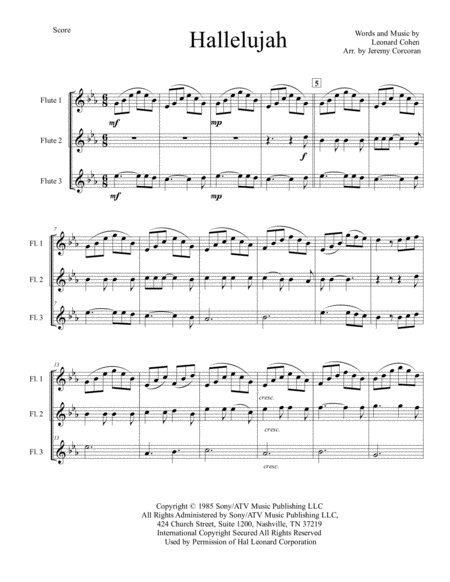 Hallelujah For Flute Trio Page 2