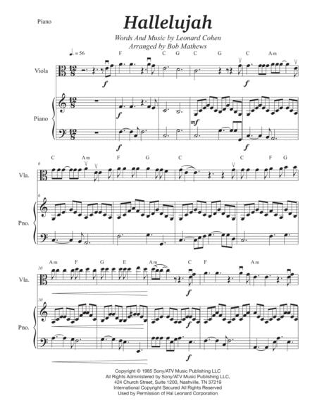 Hallelujah For Viola Solo Page 2