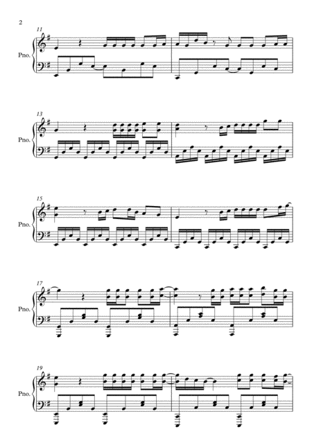 Halo G Major By Beyonce Piano Page 2