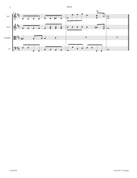 Handel Gebet Prayer From Dettingen Te Deum Hwv 283 Arr For String Quartet Page 2