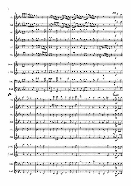 Handel Messiah Der Messias Worthy Is The Lamb Transposed Into Eb Wind Dectet Page 2