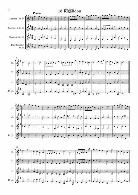 Handel Suite No 3 In G Hwv350 Complete The Water Music Wassermusik Clarinet Quartet Page 2