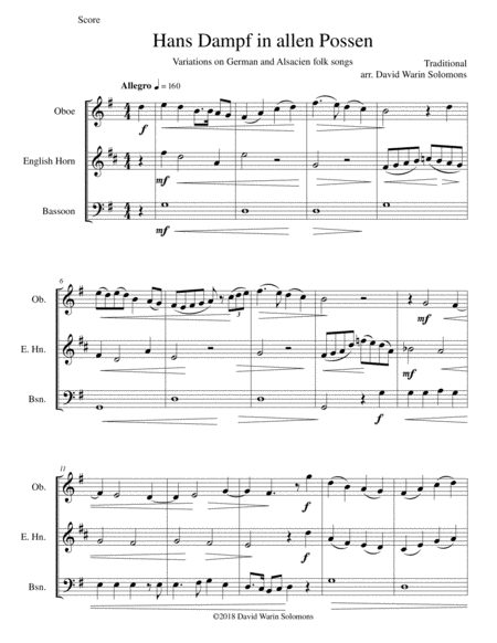 Hans Dampf In Allen Possen Jack Of All Tricks For Double Reed Trio Oboe Cor Anglais Bassoon Page 2