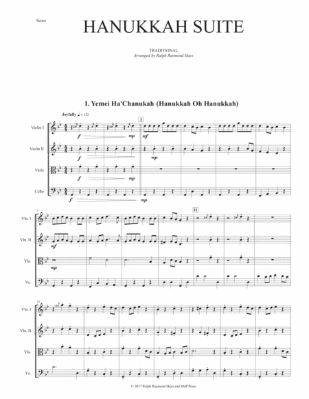 Hanukkah Suite For String Quartet Page 2