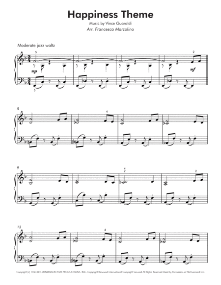 Happiness Theme Intermediate Piano Page 2