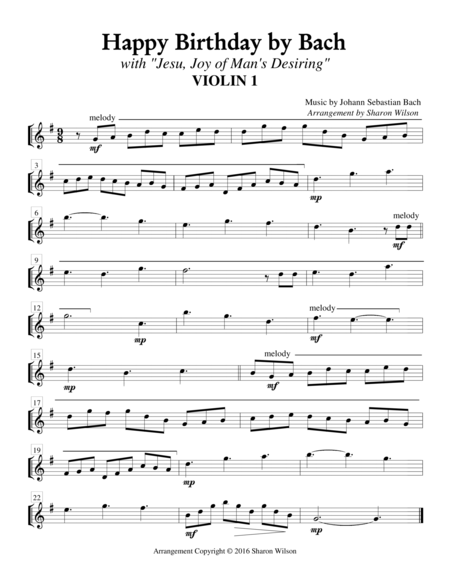 Happy Birthday By Bach For String Quartet Page 2