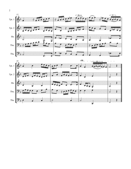 Happy Birthday Js For Brass Quintet Page 2