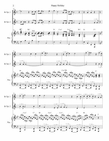 Happy Holiday Duet For Bb Trumpet Page 2