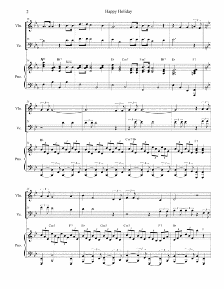 Happy Holiday Duet For Violin And Cello Page 2