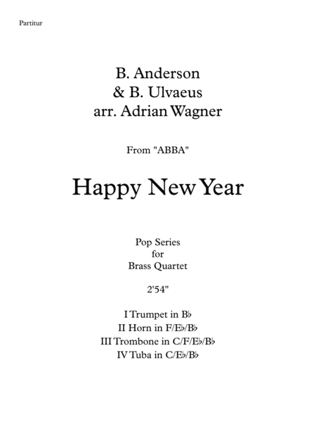 Happy New Year Abba Brass Quartet Arr Adrian Wagner Page 2