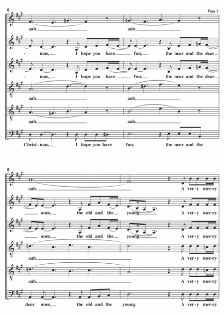 Happy Xmas War Is Over A Cappella Page 2