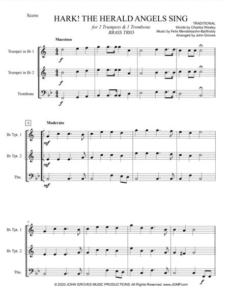 Hark The Herald Angels Sing 2 Trumpet Trombone Brass Trio Page 2